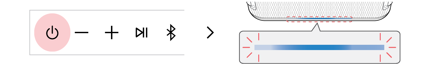 2025 LG XBOOM BOUNCE Bluetooth connection waiting status