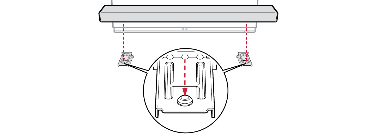 2026 LG Sound Suite H7 Wi-Fi SOUNDBAR Mounting the Product to a Wall Step4