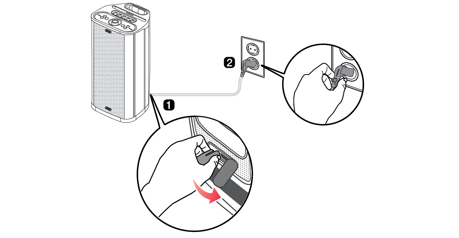 2026 LG XBOOM STAGE501 Portable Bluetooth Product Charging the battery