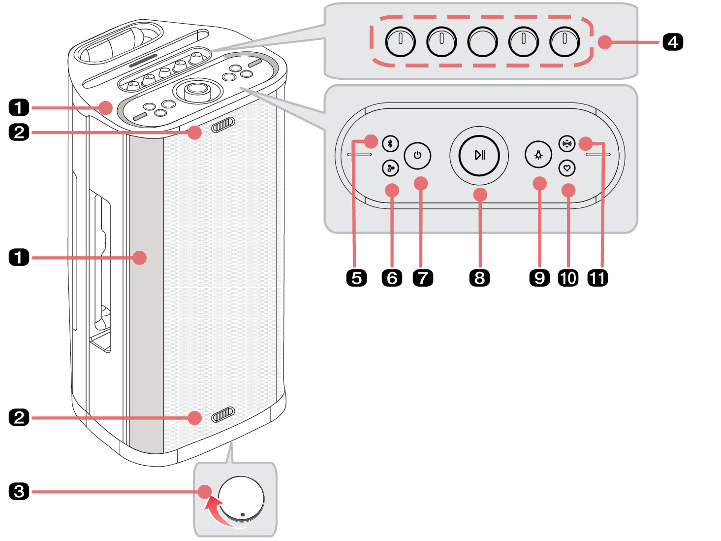 2026 LG XBOOM STAGE501 Portable Bluetooth Product Front and Top
