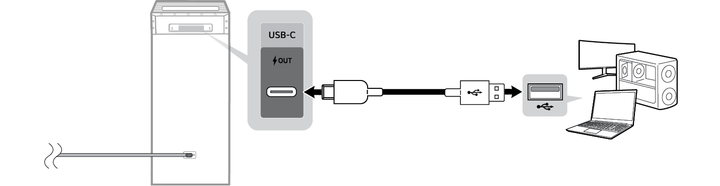 2026 LG XBOOM POWER7000 High Power Speaker System Connecting to USB USB Audio Step1
