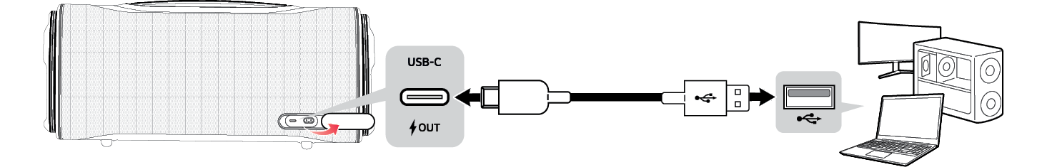 2026 Portable Bluetooth Speaker STAGE501 Connecting to USB USB Audio mode