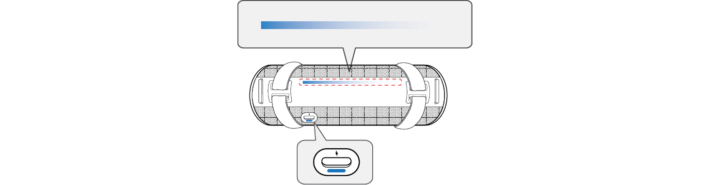 2025 LG XBOOM GRAB Dual mode Main Speaker lighting indicator