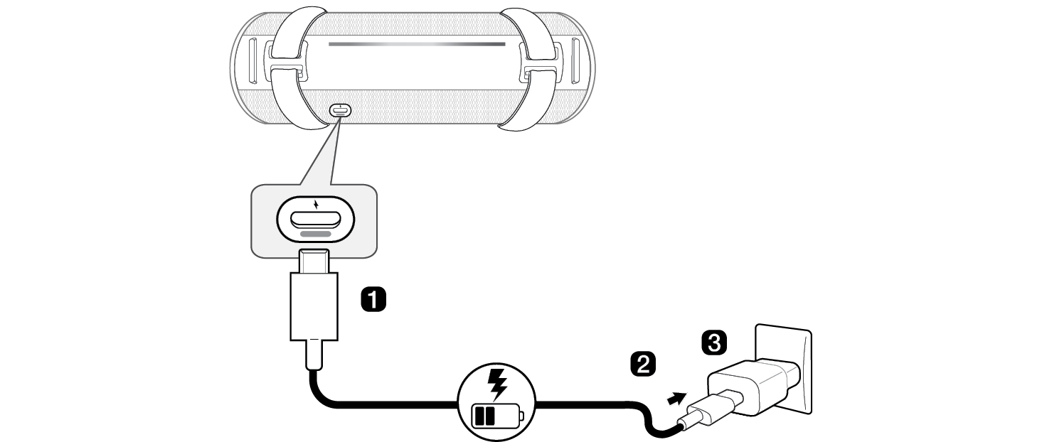 2025 LG XBOOM GRAB Charging the battery