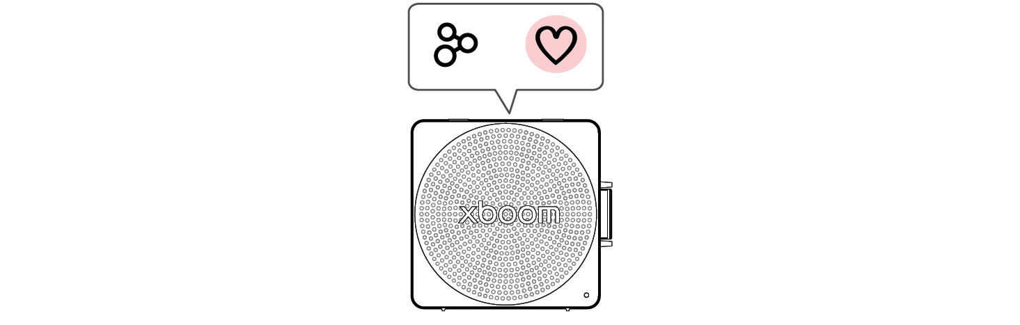 2026 LG xboom MINI Portable Bluetooth Speaker MY button operation