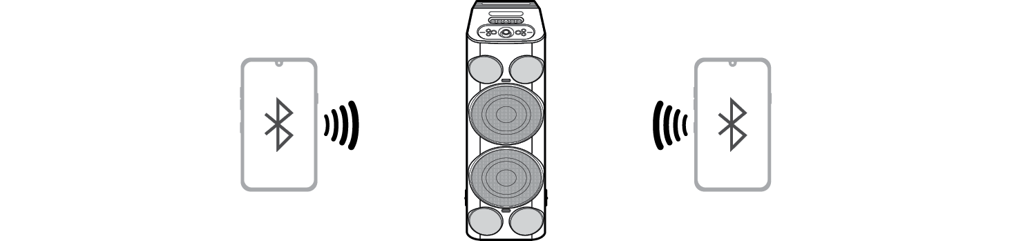 2026 LG XBOOM POWER9000 High Power Speaker System Connecting Two Bluetooth Devices to the Speaker No FM Step3