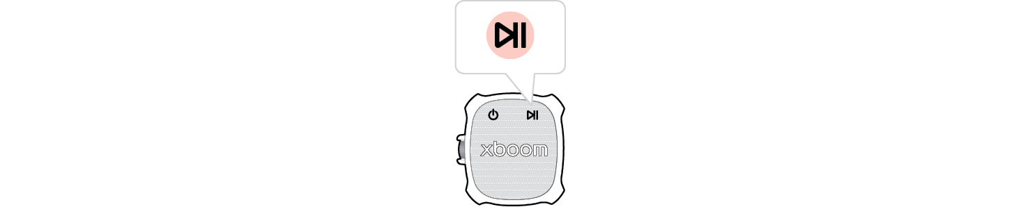 2026 LG xboom ROCK Portable Bluetooth Speaker Hands free button operation