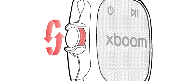 2026 LG xboom ROCK Portable Bluetooth Speaker Volume upward