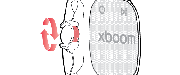 2026 LG xboom ROCK Portable Bluetooth Speaker Volume downward