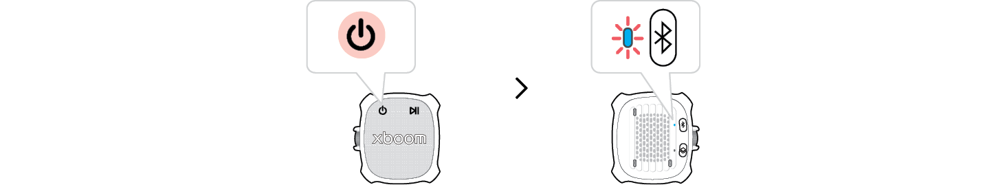 2026 LG xboom ROCK Portable Bluetooth Speaker Bluetooth connection waiting status