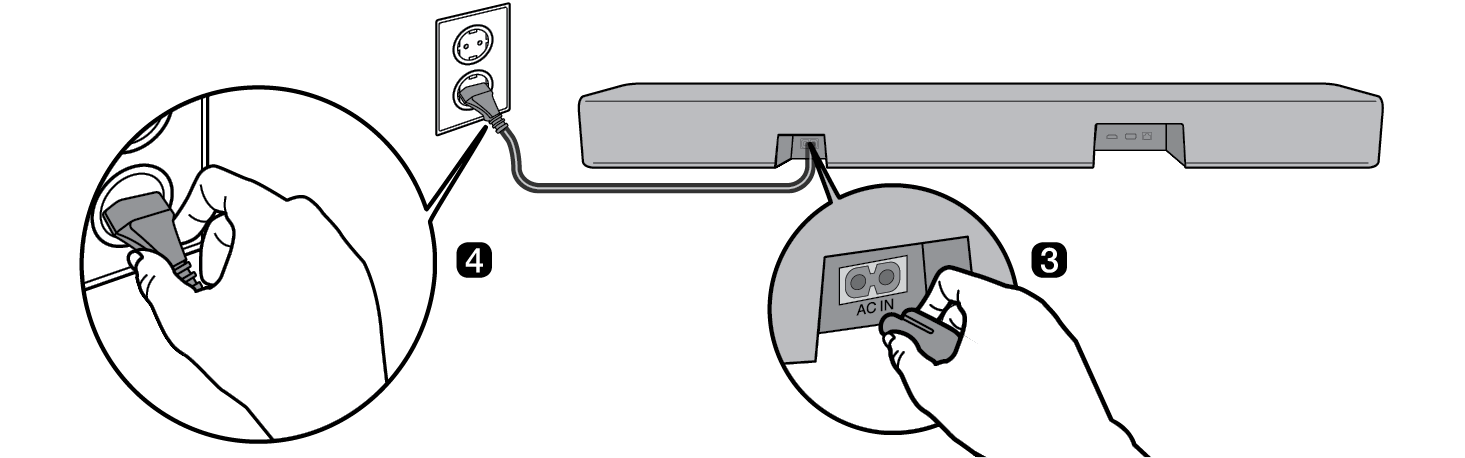 2025 LG Soundbar S30A Wireless Soundbar Connecting the Product Step2