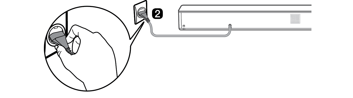 2026 LG Soundbar SH5A Wireless Soundbar Connecting the Product Step2