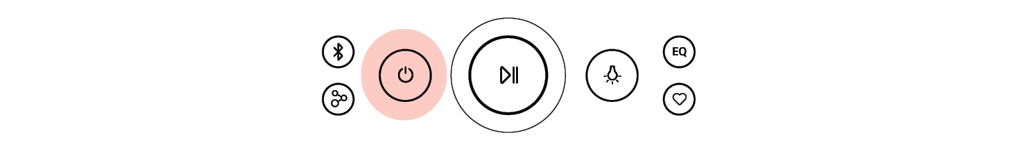 2025 LG XBOOM STAGE301 Power button operation