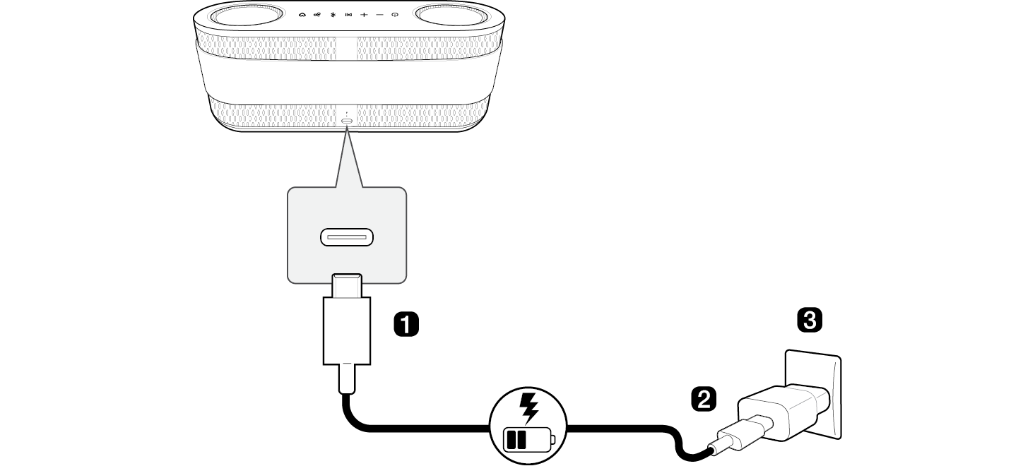 2025 LG XBOOM BOUNCE Charging the battery